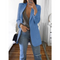 Women's Elegant Khaki Longline Blazer | Sophisticated Tailored Fit