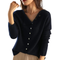 Eleanor Cashmere Cardigan - Asymmetric Button Autumn Sweater